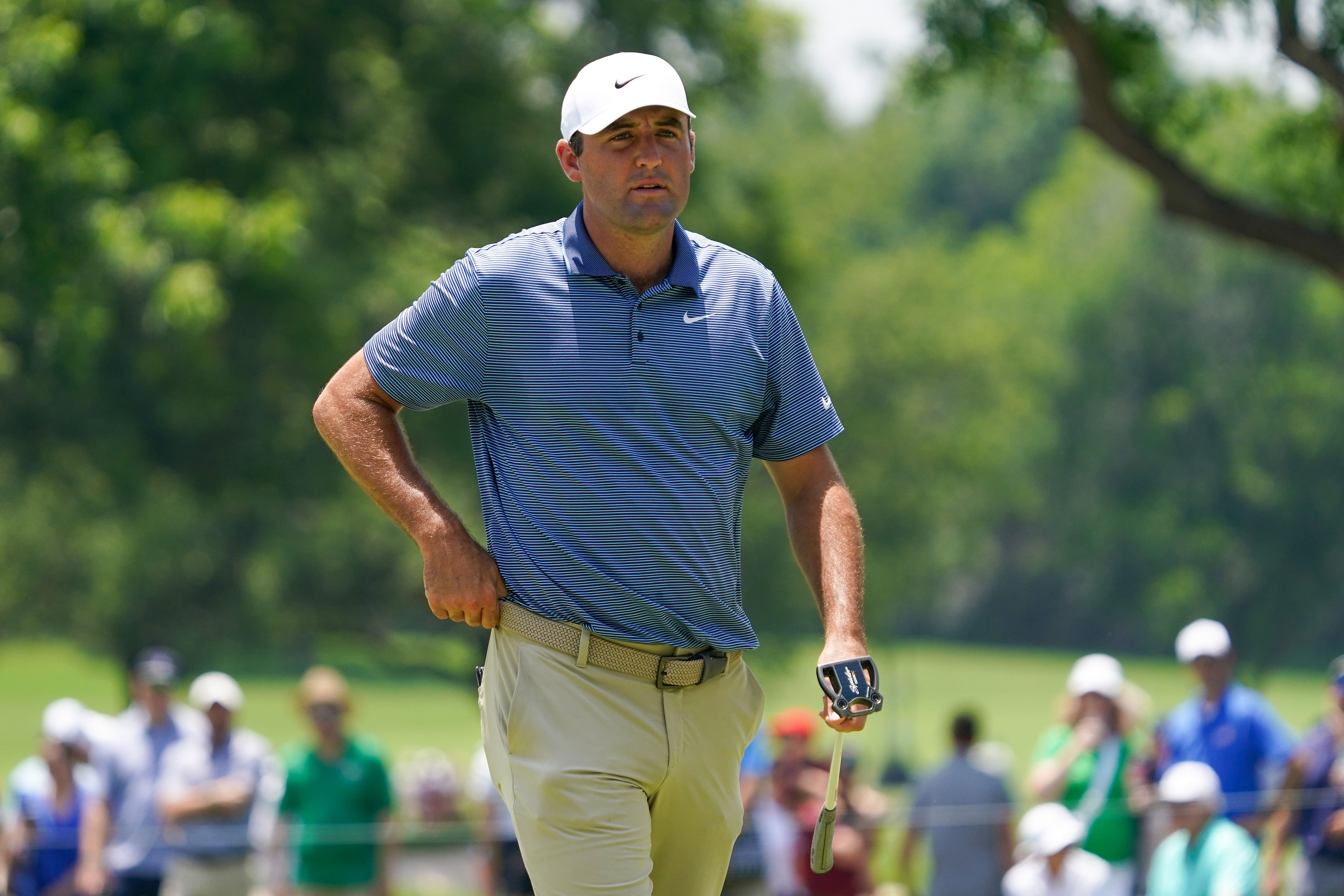 Scottie Scheffler at the Charles Schwab Challenge, First Round - Image Source: Imagn